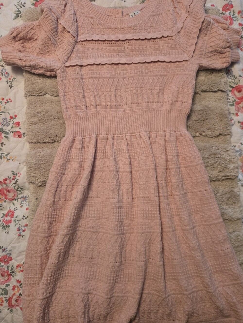 Janie and Jack Blush Pink Textured Circle Skirt